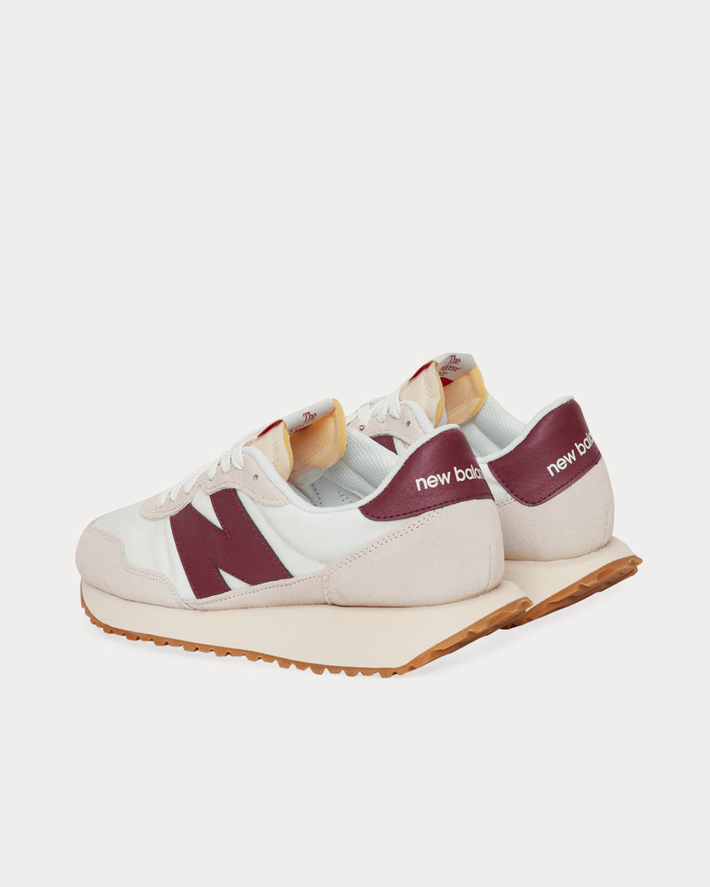 New Balance 237 Moonbeam / Classic Burgundy Low Top Sneakers - 3