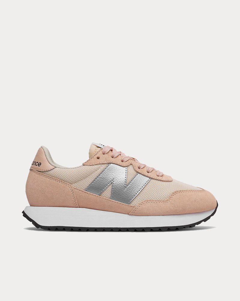 New Balance 237 Rose Water with Silver Metallic Low Top Sneakers - 1