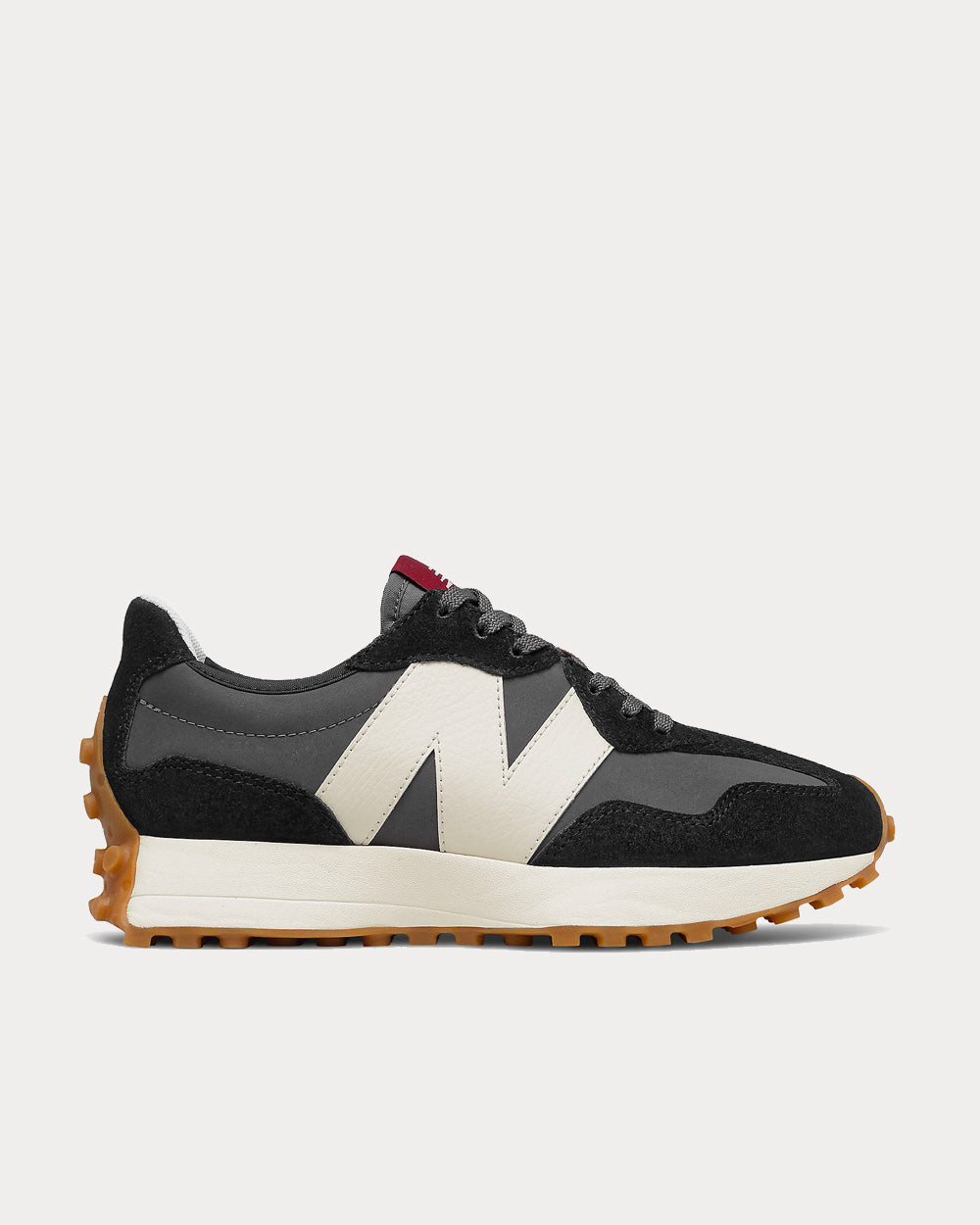 New Balance 327 Black with Moonbeam Low Top Sneakers - 1