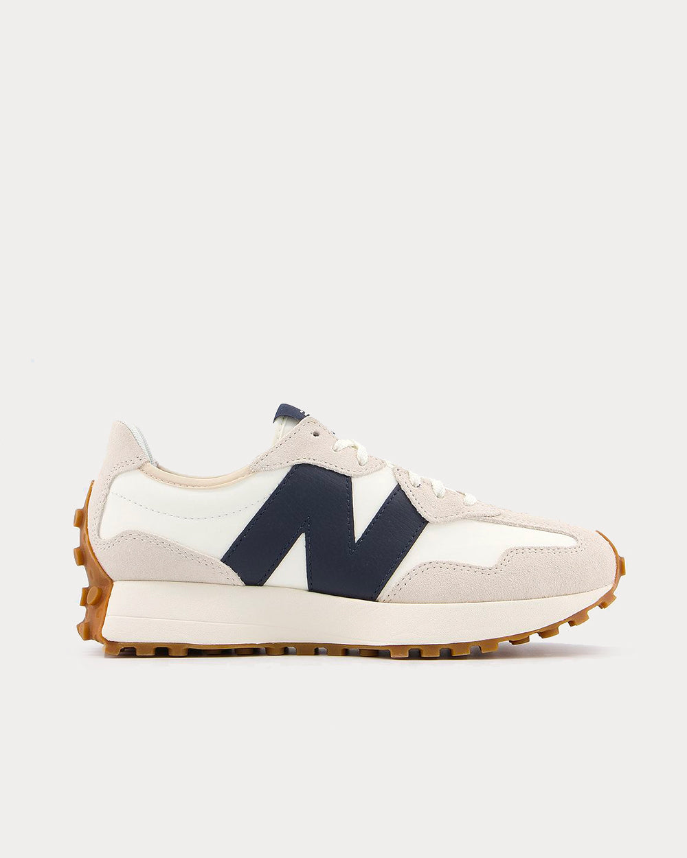 New Balance 327 White with Moonbeam Low Top Sneakers - 1