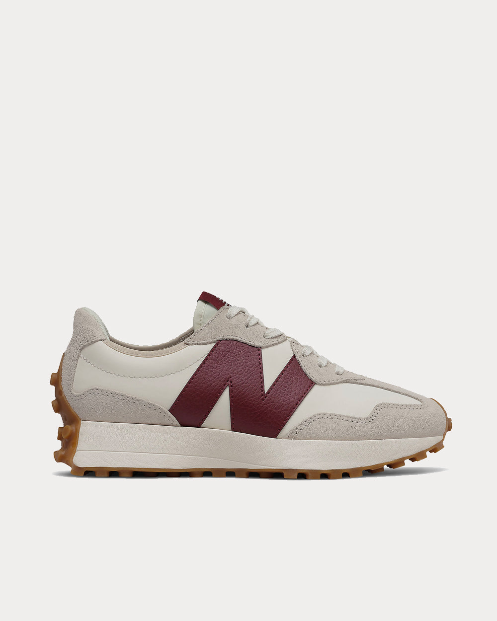 New Balance 327 Moonbeam Classic Burgundy Low Top Sneakers - 1