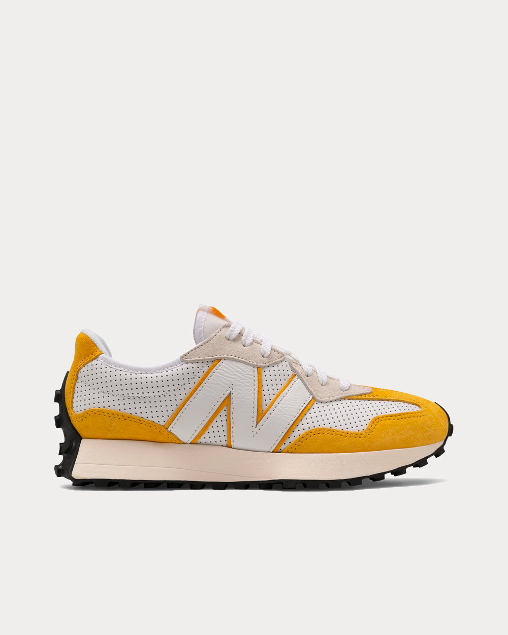 New Balance 327 White with Aspen Low Top Sneakers - 1