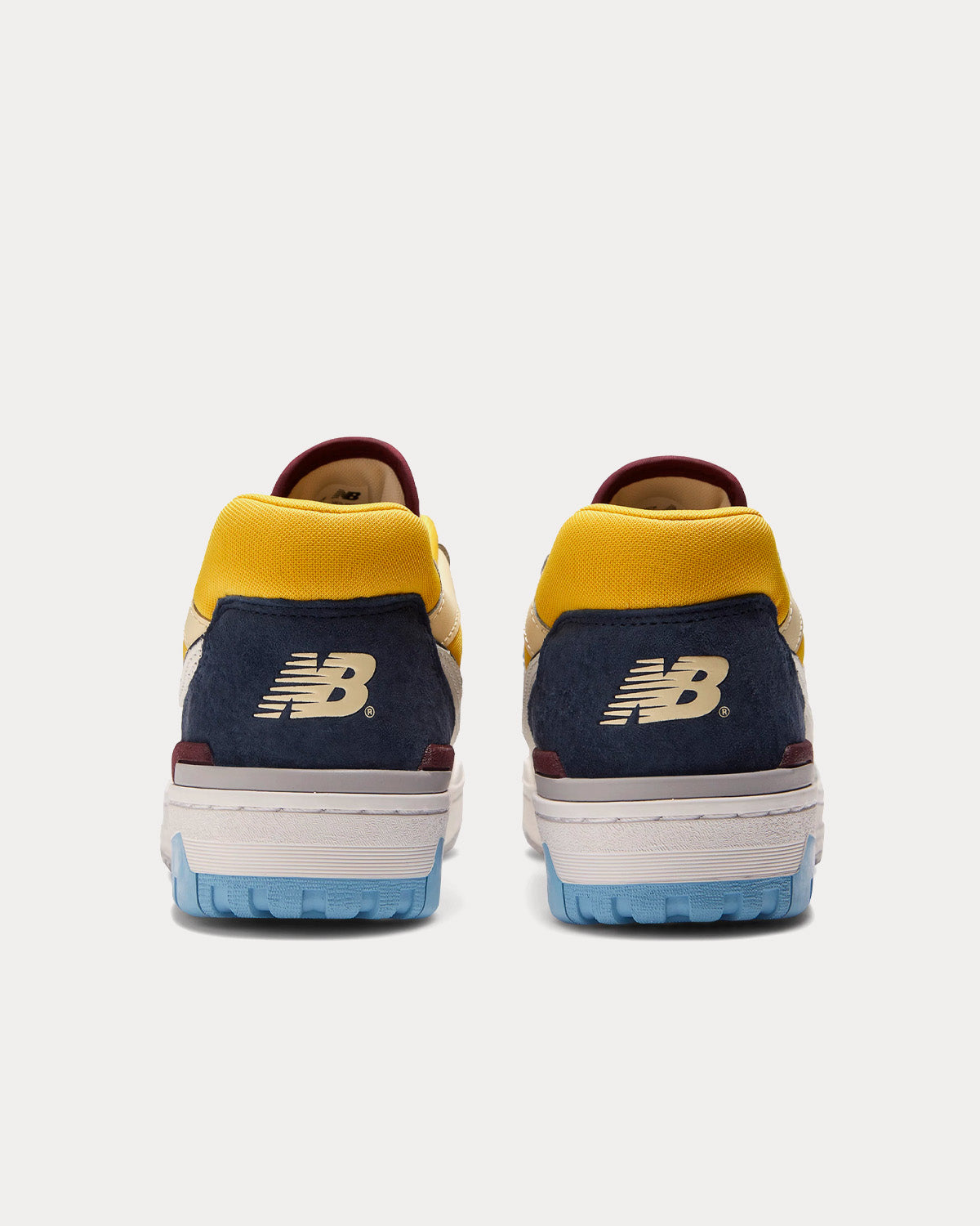 New Balance 550 Sea Salt / Blue / Yellow / Burgundy Low Top Sneakers - 3