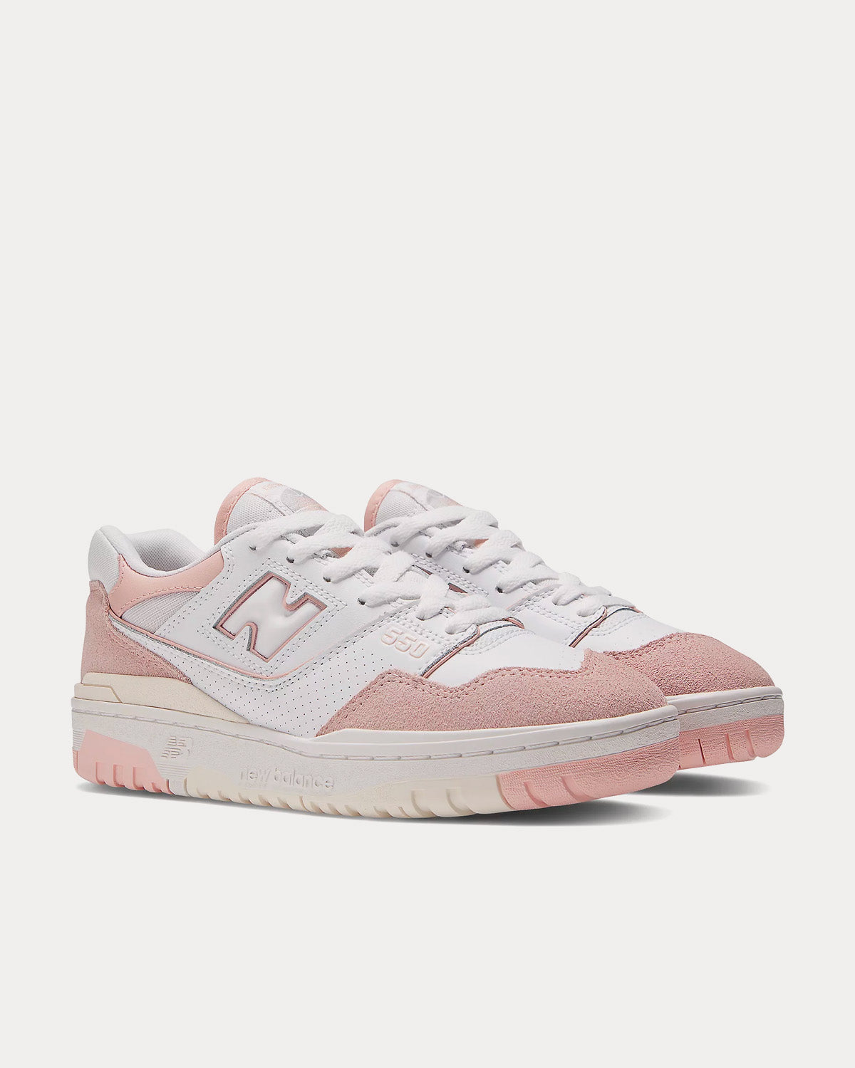 New Balance 550 White /  Pink Sand / Sea Salt Low Top Sneakers - 3