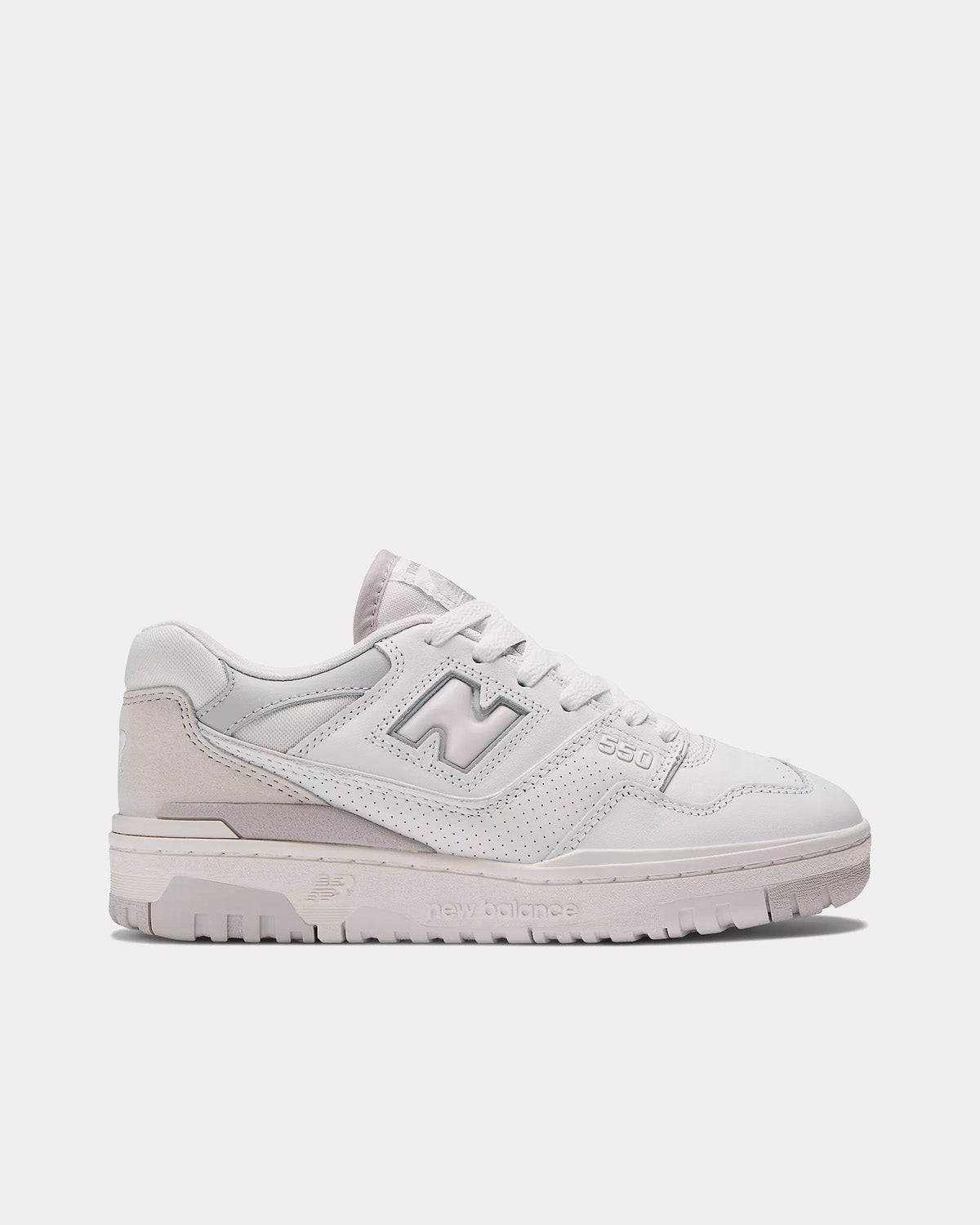 New Balance 550 White / Rain Cloud / Light Aluminum Low Top Sneakers - 1