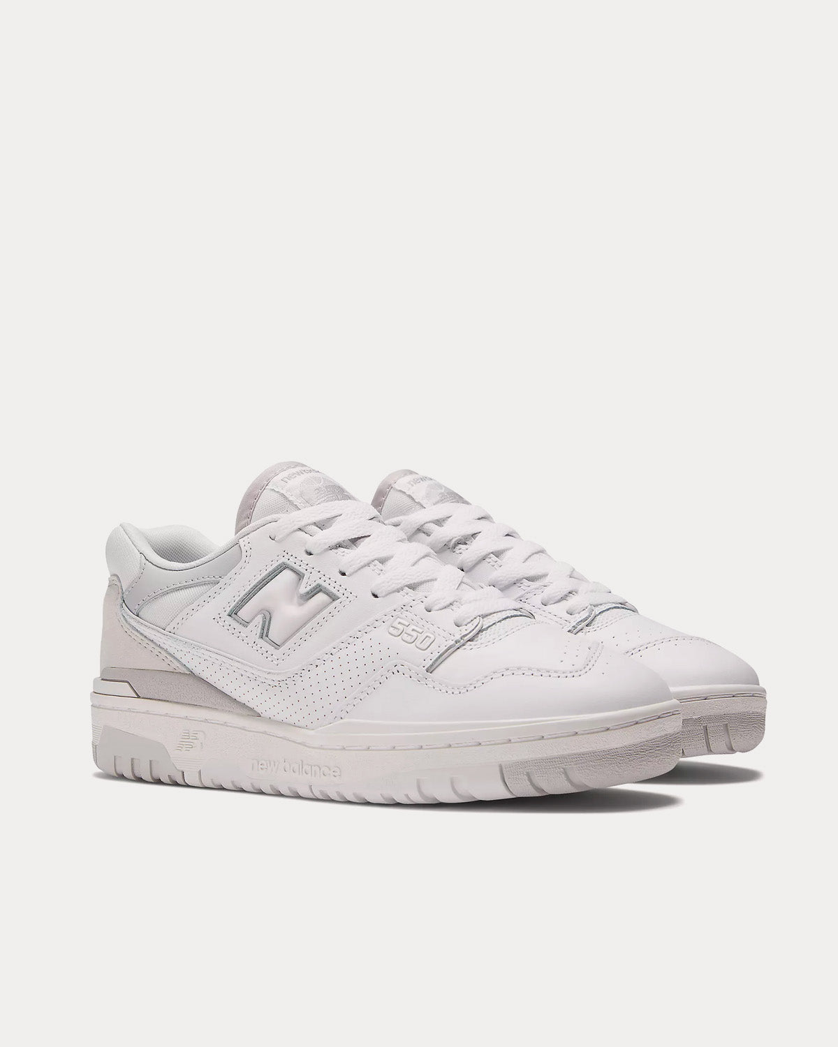 New Balance 550 White / Rain Cloud / Light Aluminum Low Top Sneakers - 3