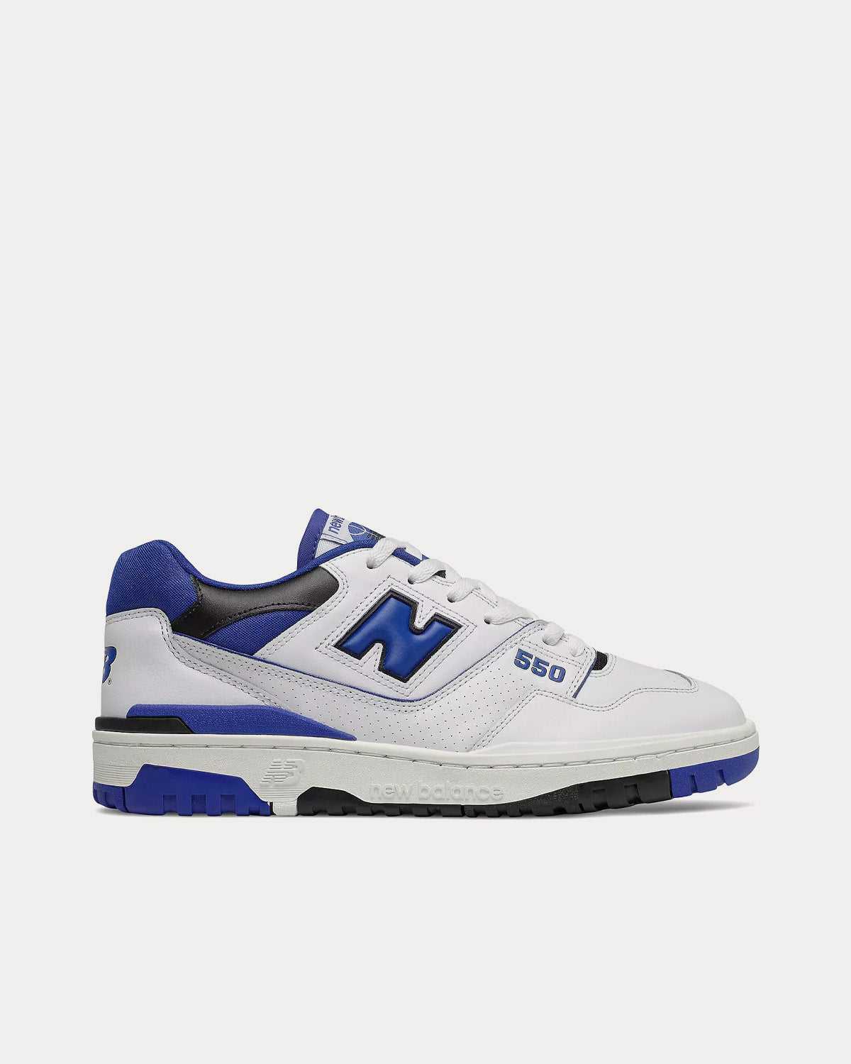 New Balance 550 White with Team Royal Low Top Sneakers - 1