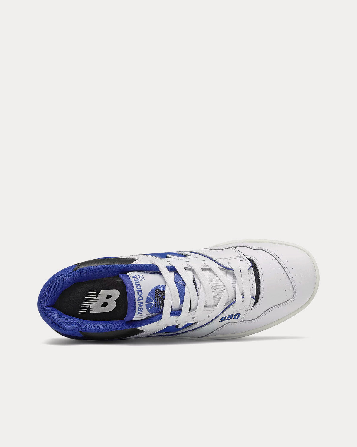 New Balance 550 White with Team Royal Low Top Sneakers - 2