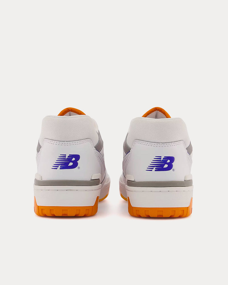 New Balance 550 White / Vibrant Orange Low Top Sneakers - 3