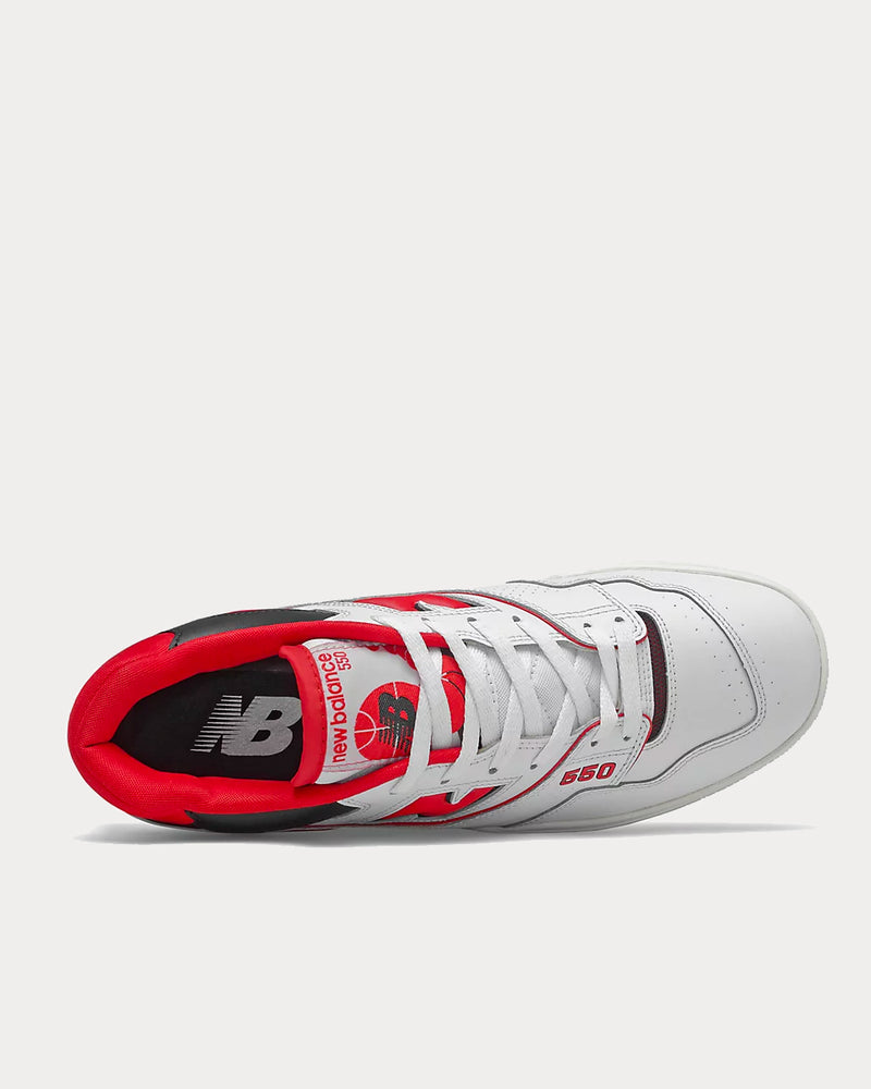 New Balance 550 Red & White Low Top Sneakers - 2