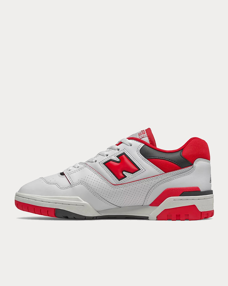 New Balance 550 Red & White Low Top Sneakers - 3