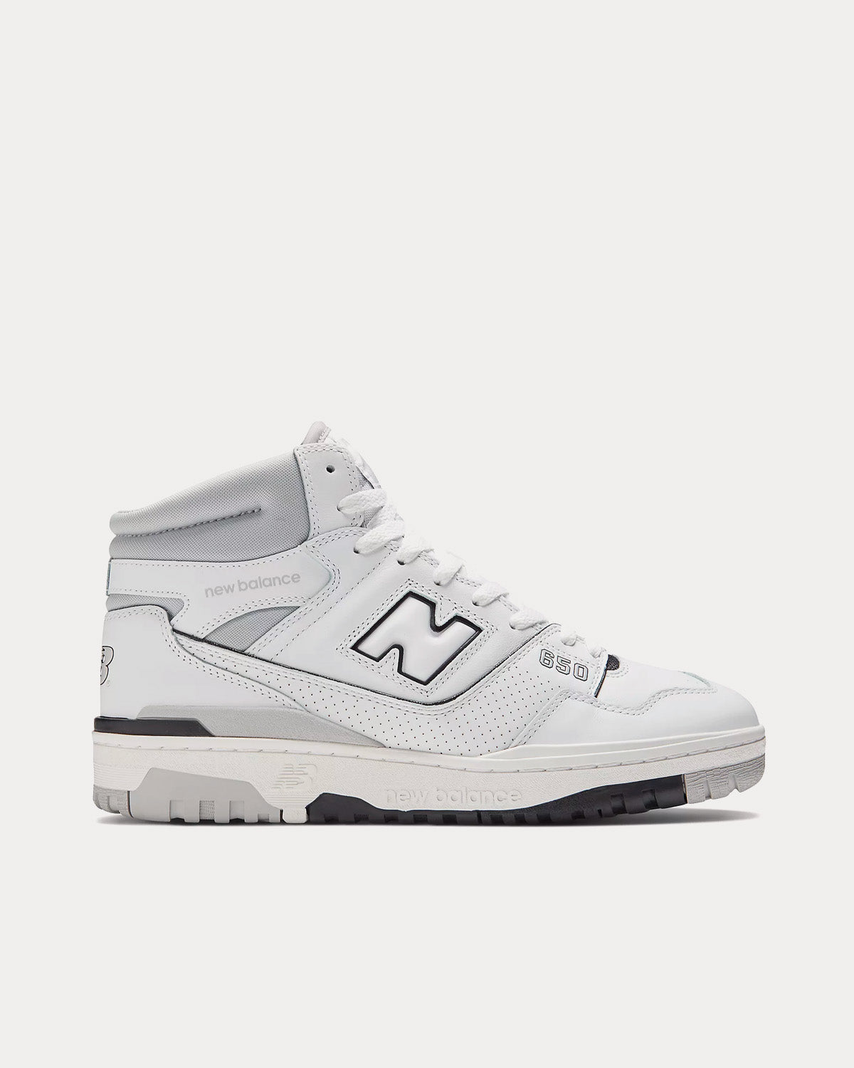 New Balance 650 White / Cloud Grey High Top Sneakers - 1