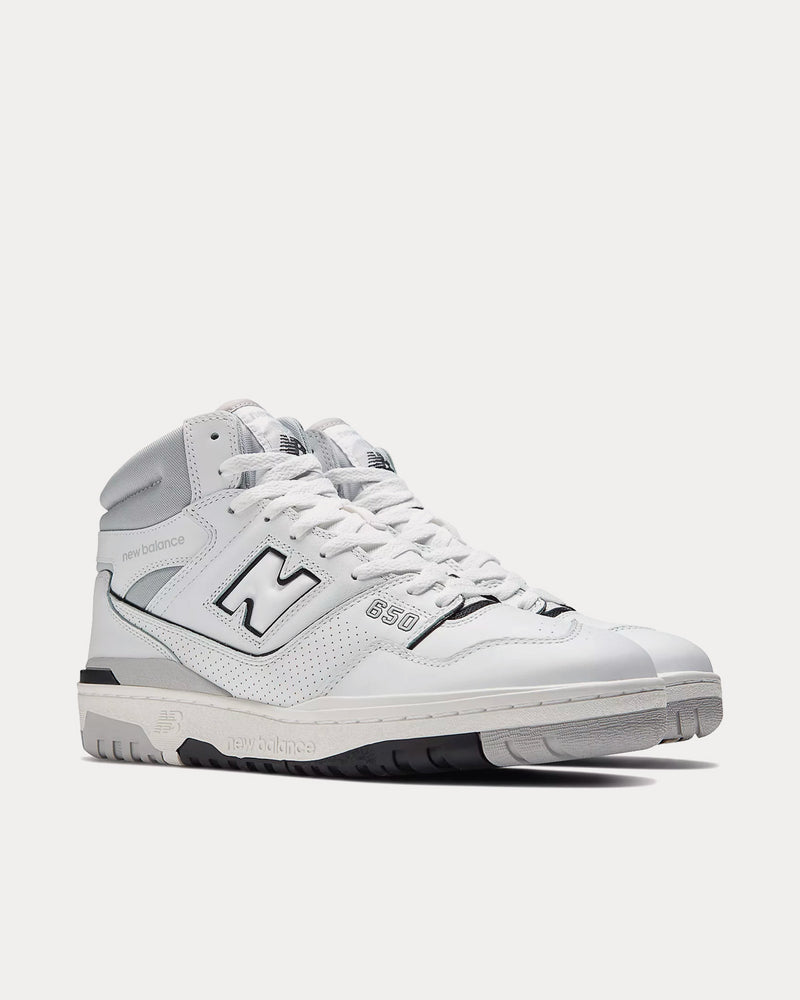 New Balance 650 White / Cloud Grey High Top Sneakers - 3