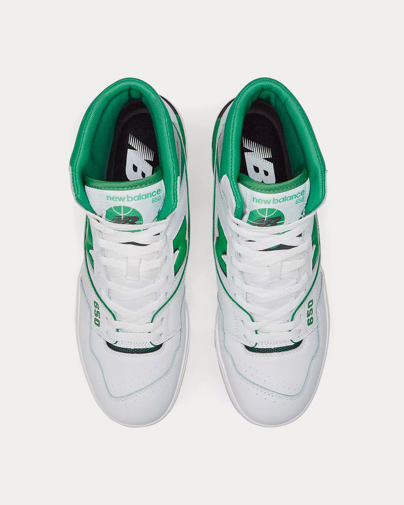 New Balance 650 White / Green High Top Sneakers - 2