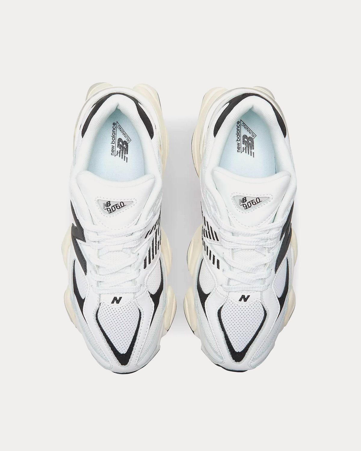 New Balance 9060 White / Black Low Top Sneakers - 2