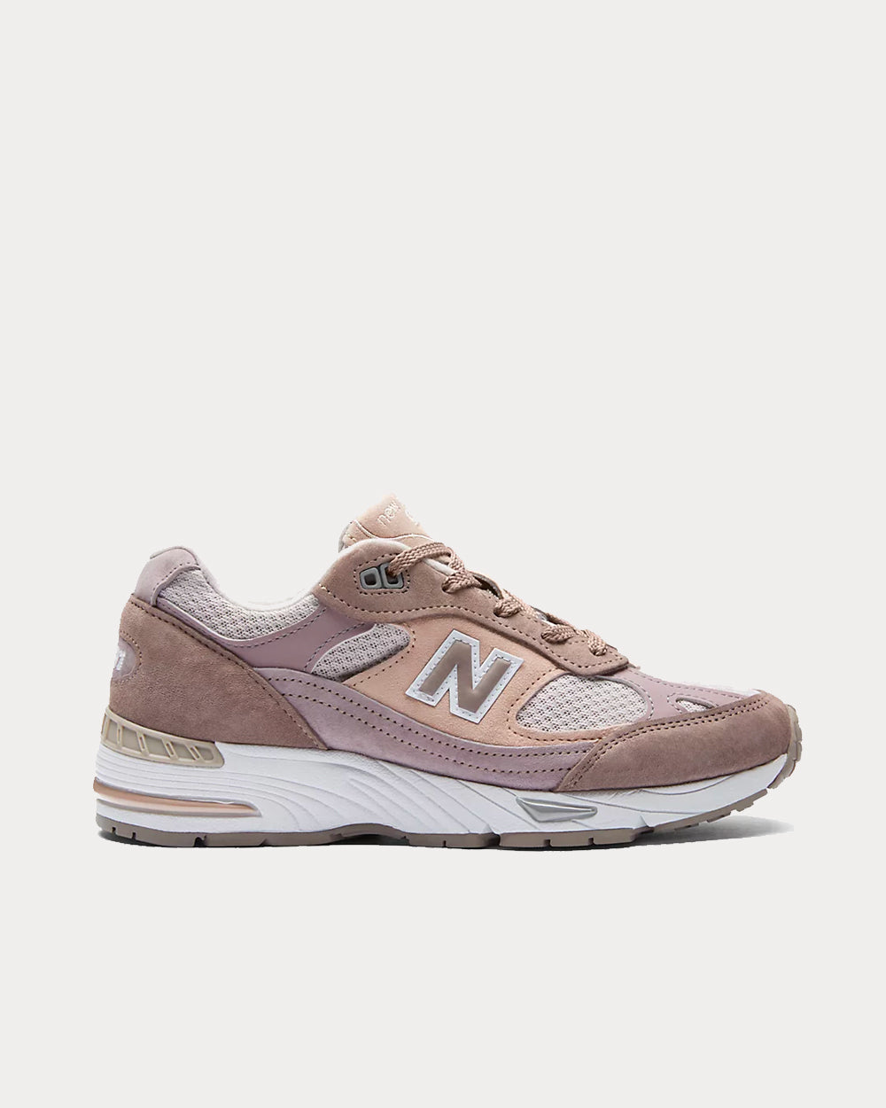 New Balance 991 Made in UK Grey With Pinky Grey Low Top Sneakers - 1