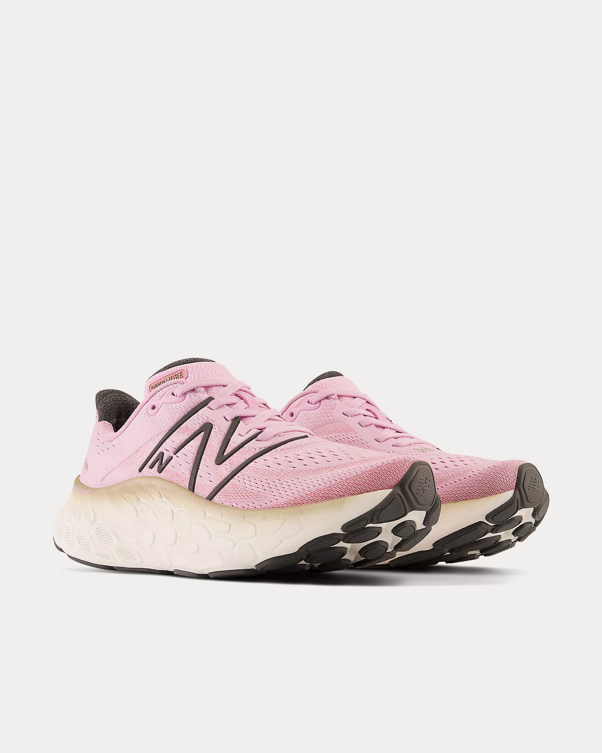 New Balance Fresh Foam X More v4 Lilac Cloud with Blacktop and Light Gold Metallic Running Shoes - 3