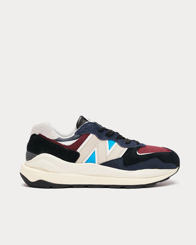 New Balance 57/40 Nb Navy with NB burgundy Low Top Sneakers