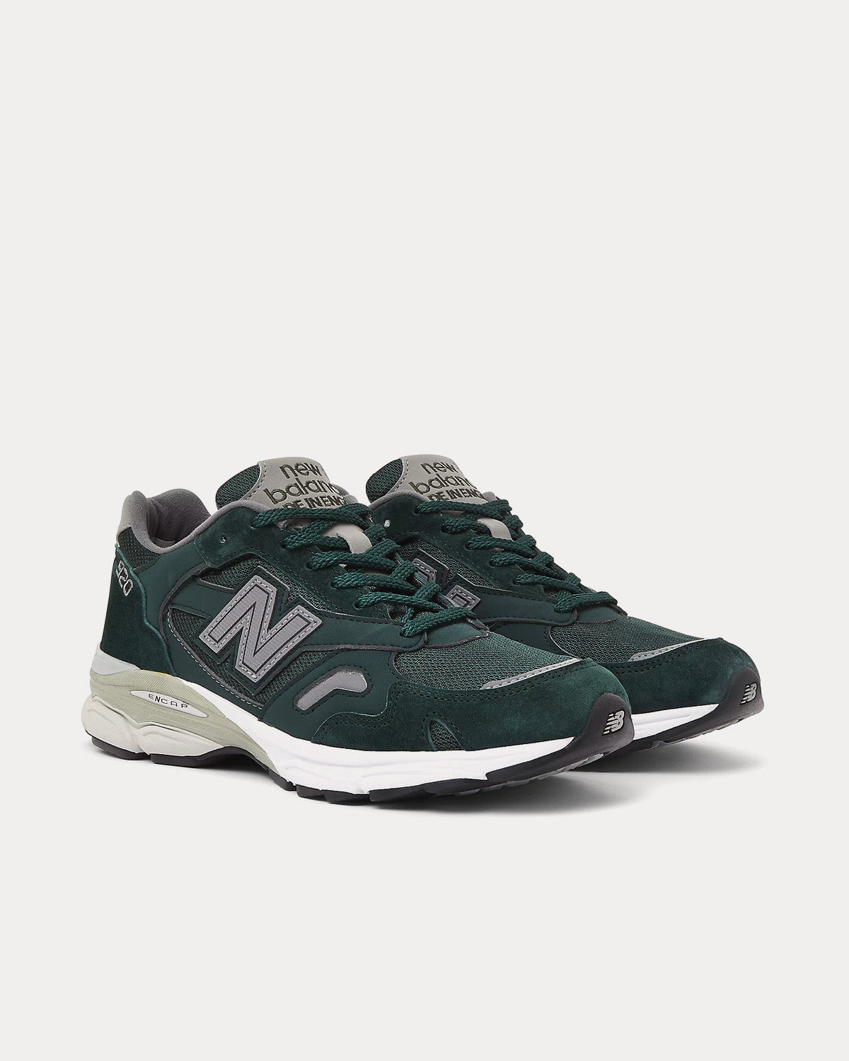 New Balance MADE in UK 920 Green with Grey & White Low Top Sneakers - 3