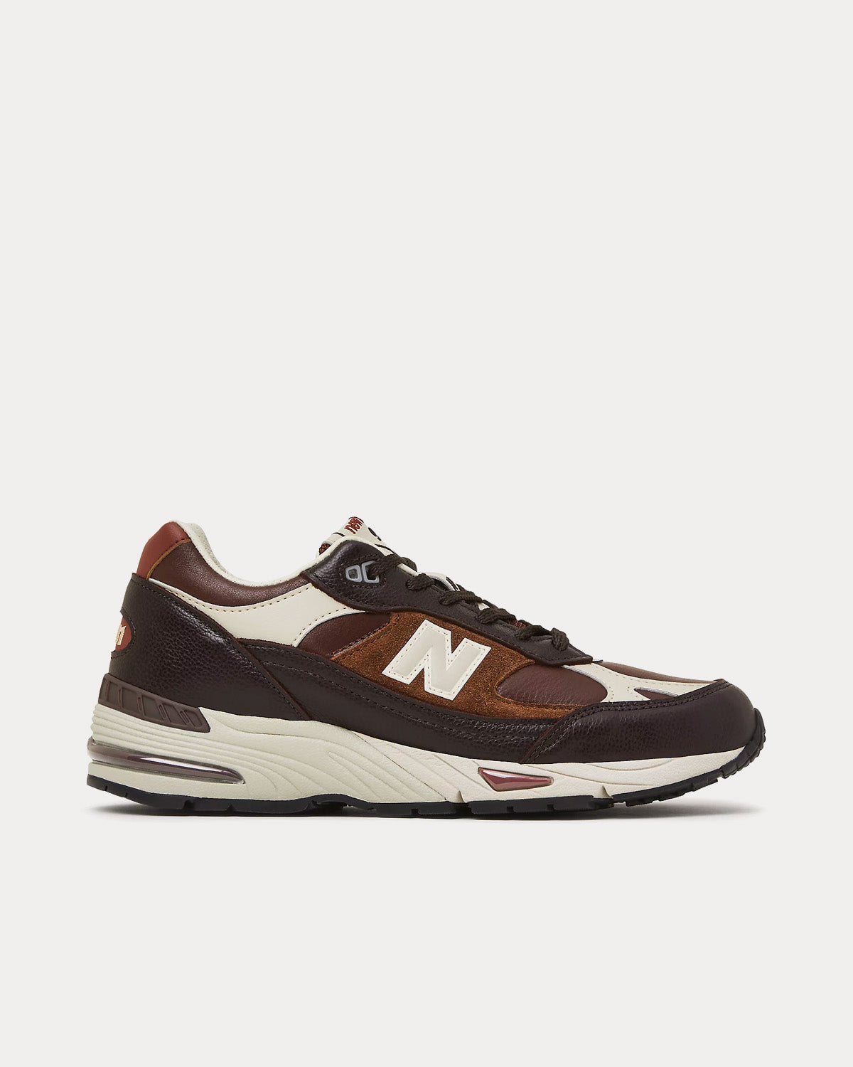 New Balance MADE in UK 991 Earth with French Roast & Feather Gray Low Top Sneakers - 1