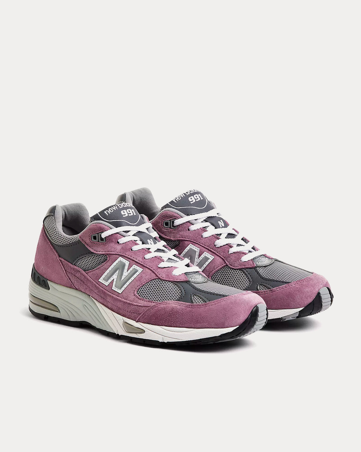 New Balance Made in UK 991v1 Wistful Mauve / Alloy / Smoked Pearl Low Top Sneakers - 3