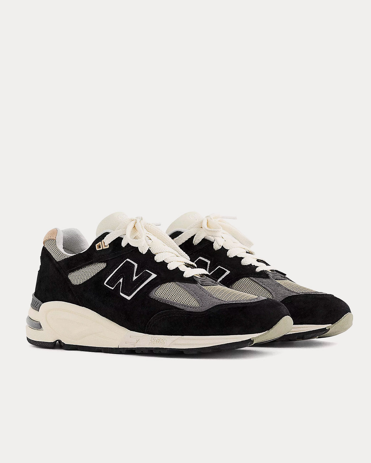 New Balance MADE in USA 990v2 Black / True Camo Low Top Sneakers - 3