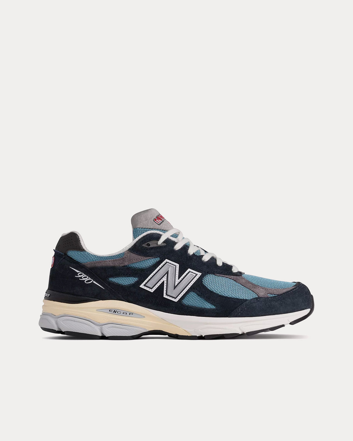 New Balance MADE In USA 990v3 NB Navy with Spring Tide Low Top Sneakers - 1