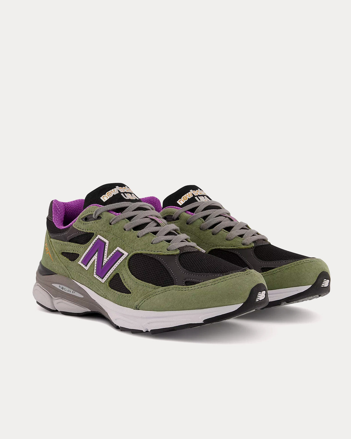 New Balance MADE in USA 990v3 Olive leaf with black Low Top Sneakers - 3