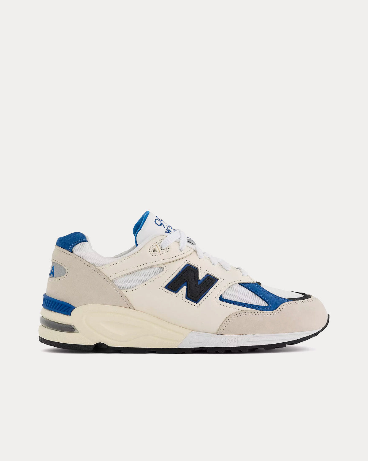 New Balance Made in USA 990v2 White / Blue Low Top Sneakers - 1