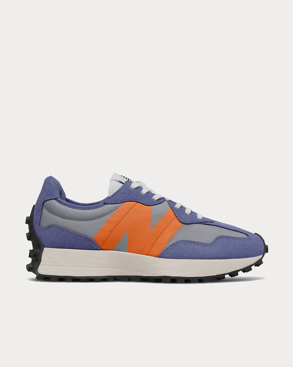 New Balance 327 Magnetic Blue with Varsity Orange Low Top Sneakers - 1