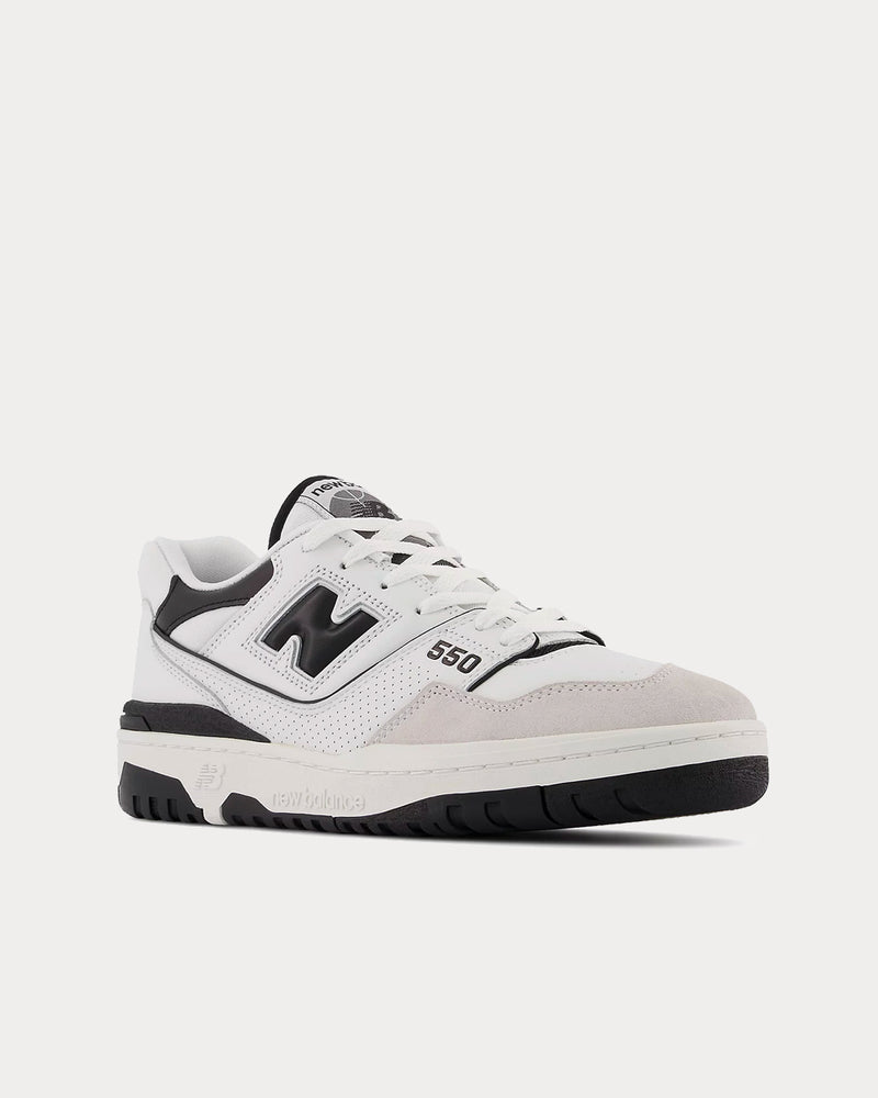 New Balance 550 Sea Salt with Black Low Top Sneakers - 2