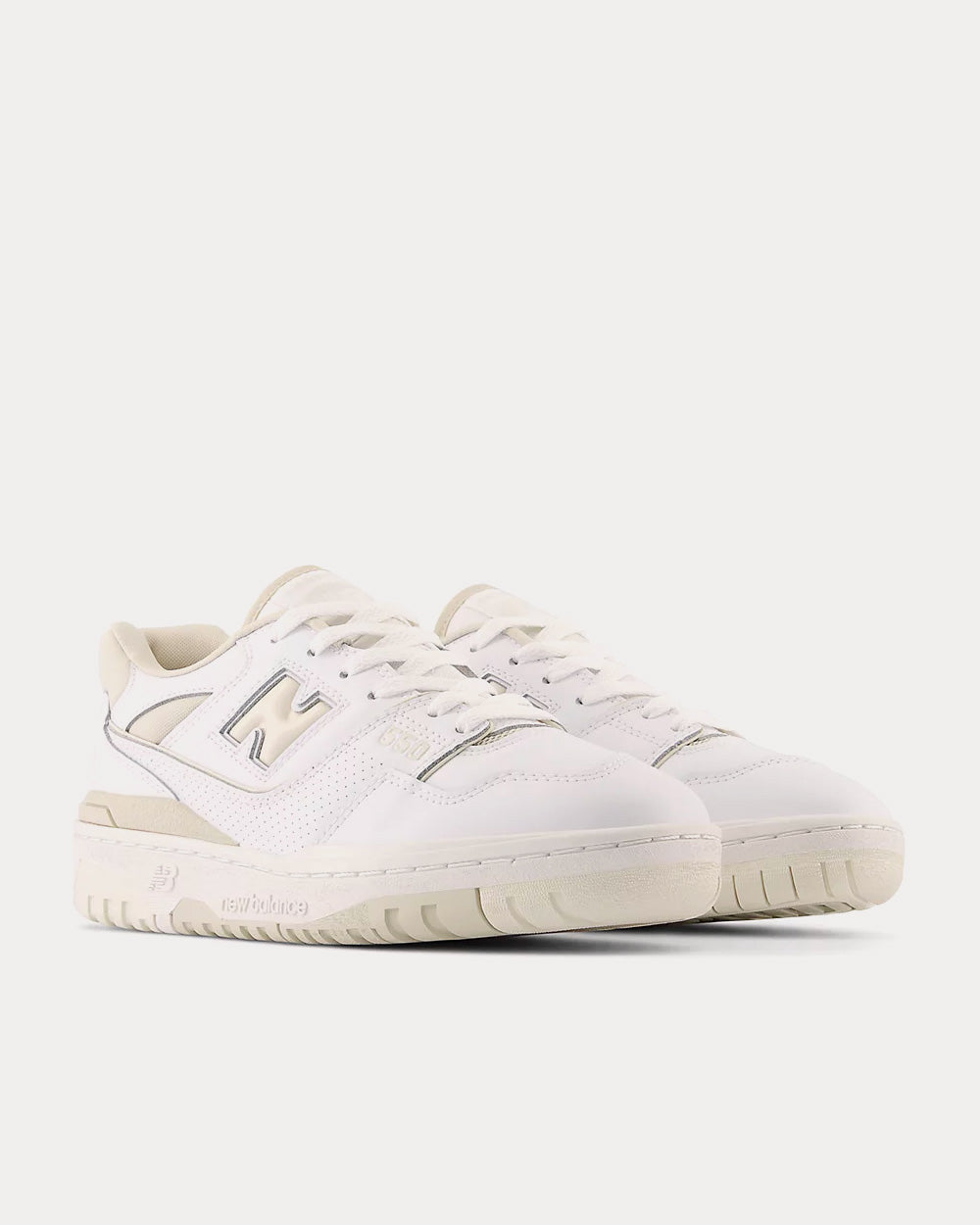 New Balance 550 White with Silver Birch Low Top Sneakers - 3