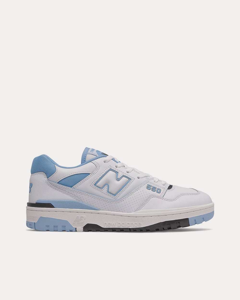 New Balance 550 White with Team Carolina Low Top Sneakers - 1