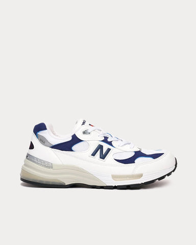 New Balance M992 White / Blue Low Top Sneakers