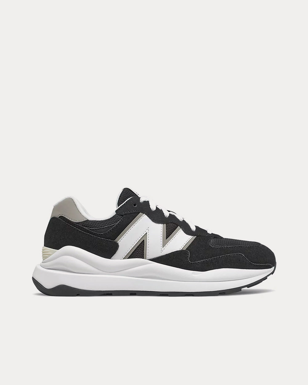 New Balance 57/40 Black with NB White Low Top Sneakers - 1