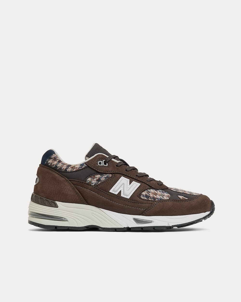 New Balance Made in UK 991  Brown with Navy & White Low Top Sneakers - 1