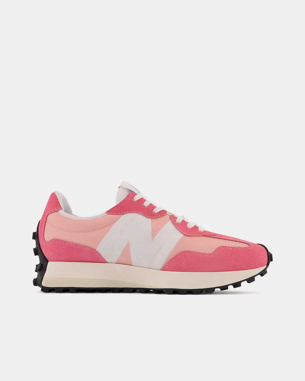 New Balance 327 Natural Pink with White Grey Low Top Sneakers - 1