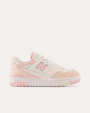 New Balance 550 White / Pink Low Top Sneakers