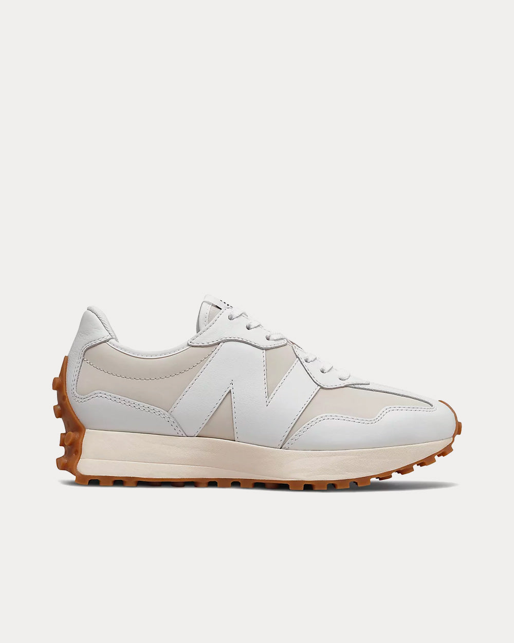 New Balance 327 White with Moonbeam Low Top Sneakers - 1