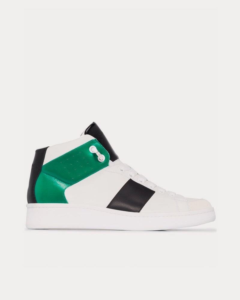 New Standard Height White / Black / Green High Top Sneakers - 1