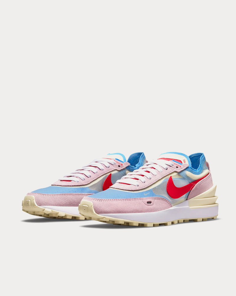 Nike Waffle One Regal Pink / Coconut Milk / University Blue / Fusion Red Low Top Sneakers - 3