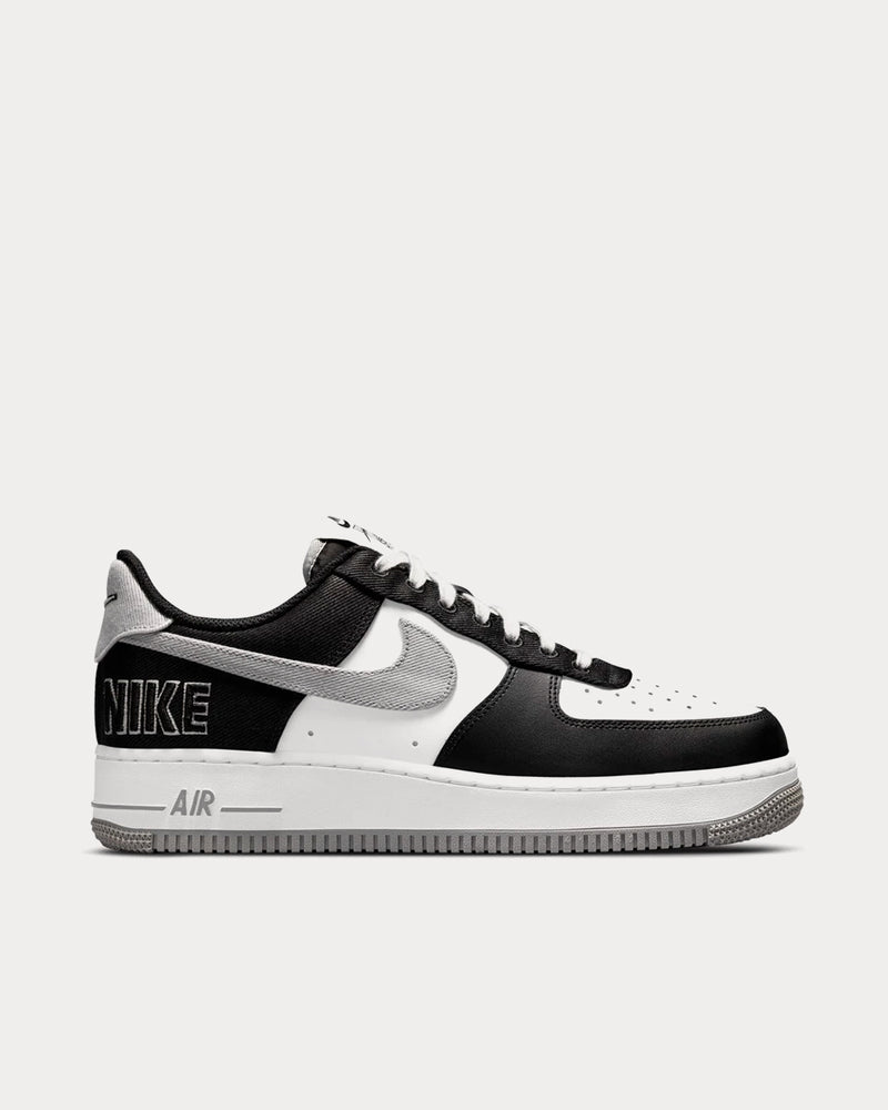 Nike Air Force 1 EMB  '07 LV8 Black / Silver Low Top Sneakers - 1