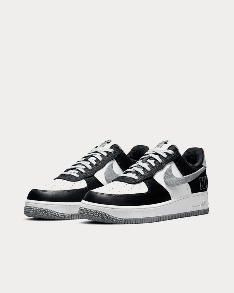 Nike Air Force 1 EMB  '07 LV8 Black / Silver Low Top Sneakers - 2