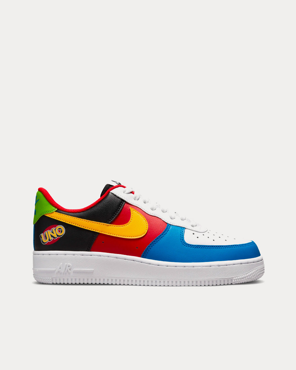 Nike Air Force 1 '07 Uno QS White / Yellow / Red Low Top Sneakers - 1