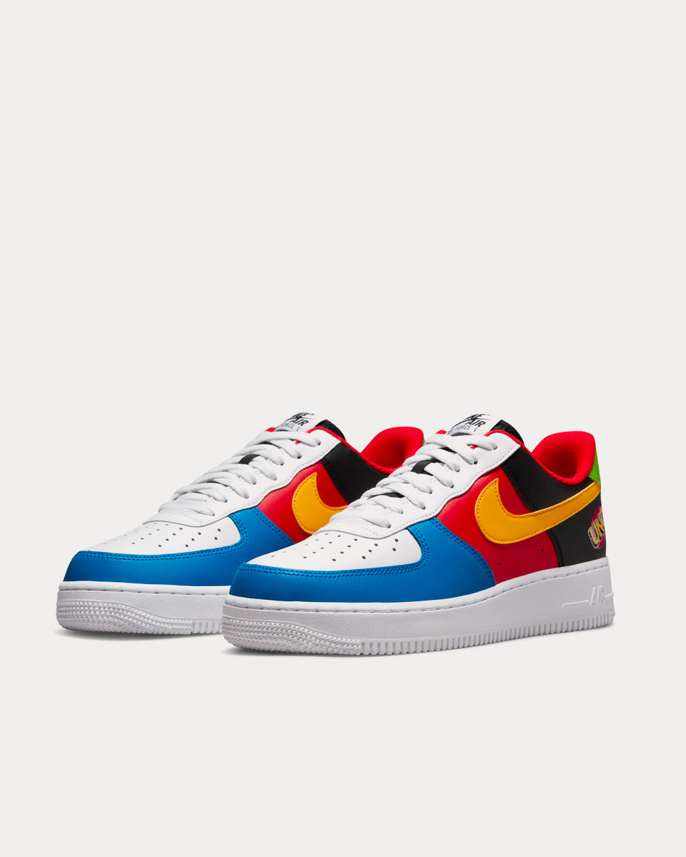 Nike Air Force 1 '07 Uno QS White / Yellow / Red Low Top Sneakers - 3