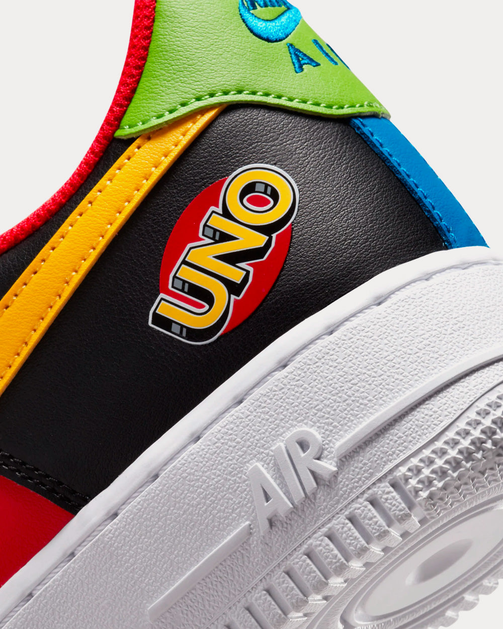 Nike Air Force 1 '07 Uno QS White / Yellow / Red Low Top Sneakers - 6