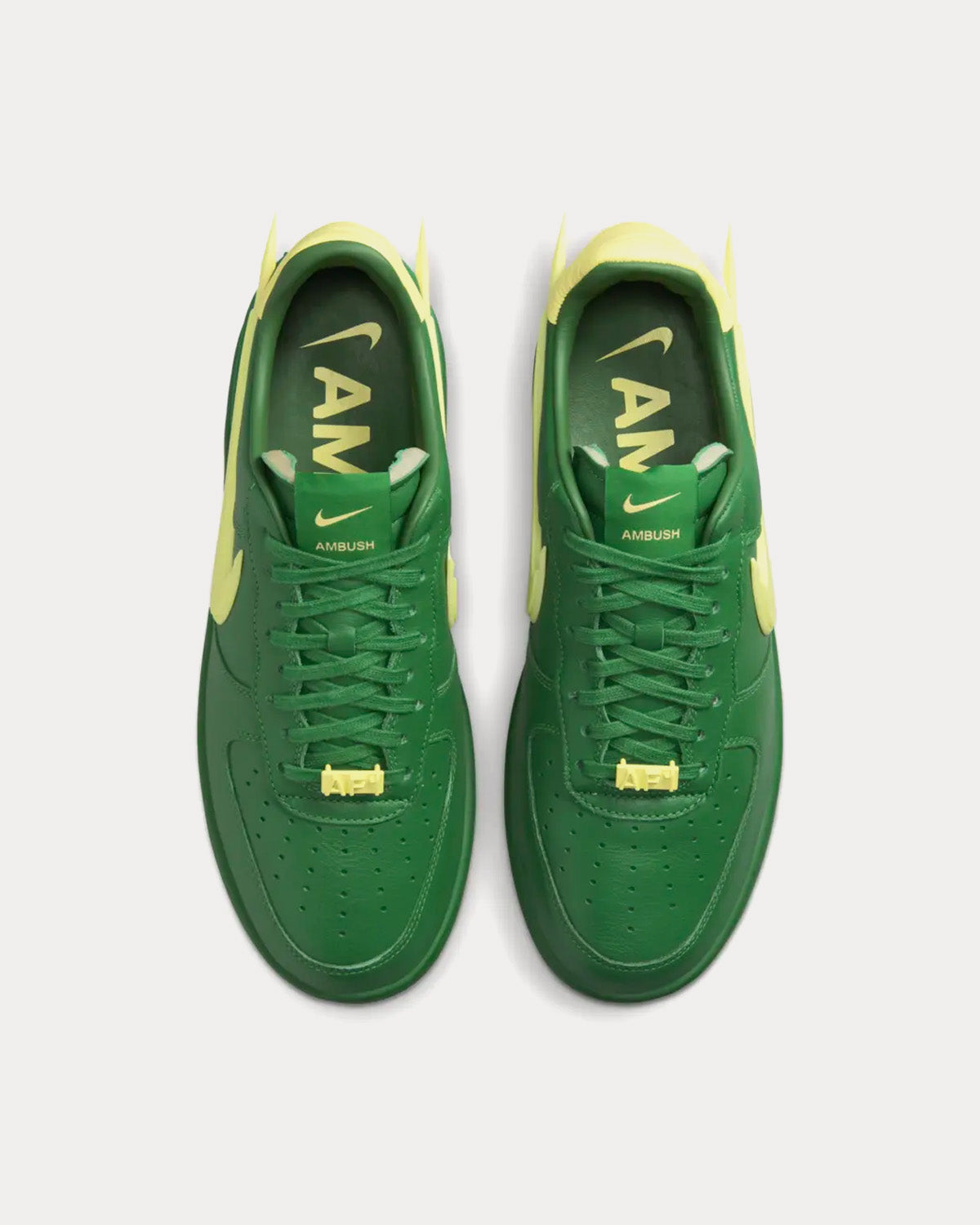 Nike x Ambush Air Force 1 Pine Green and Citron Low Top Sneakers - 2