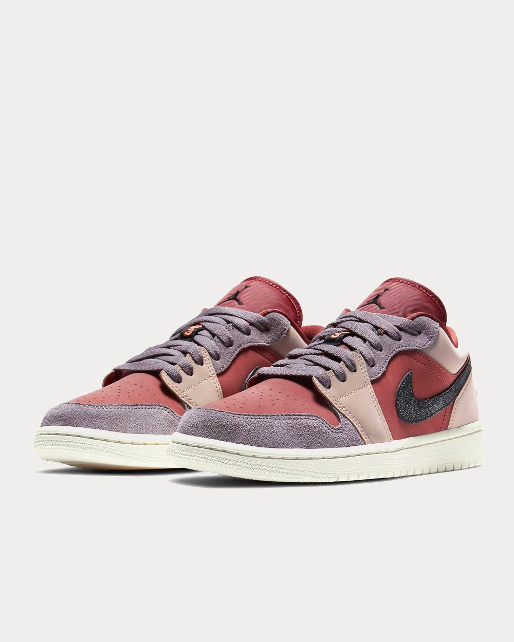 Jordan Air Jordan 1 Low Canyon Rust/Purple Smoke/Particle Beige/Black Low Top Sneakers - 2