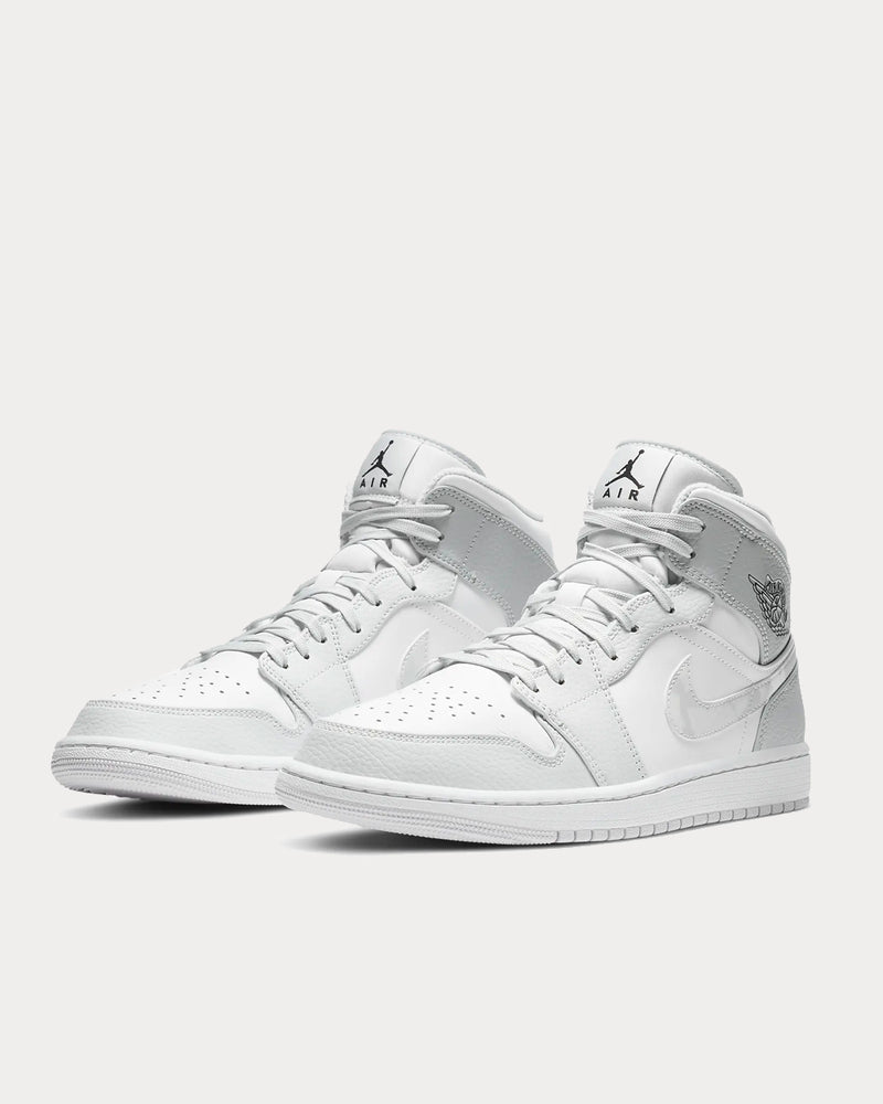 Jordan Air Jordan 1 Mid White/Grey Fog/Vast Grey/Photon Dust High Top Sneakers - 2