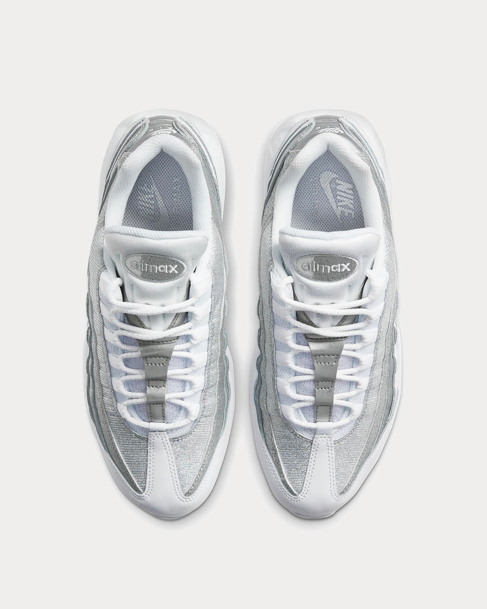 Nike Air Max 95 White/Metallic Silver Low Top Sneakers - 3